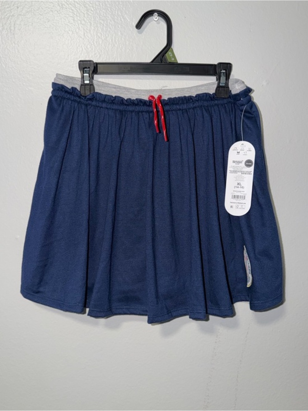 Hello Kitty Navy Mini Skirt with Red Drawstring